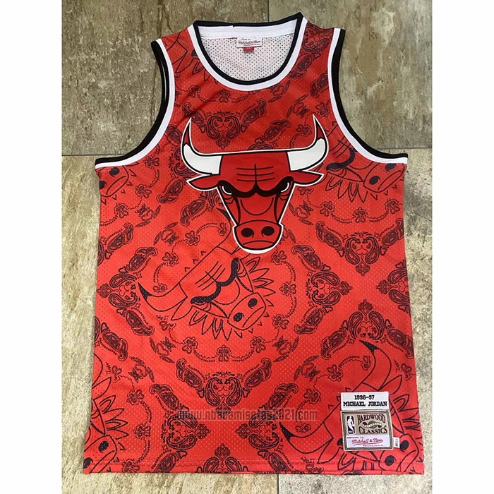 Camiseta Chicago Bulls Michael Jordan #23 Mitchell & Ness 1996-97 Rojo2